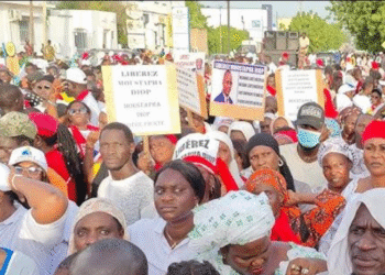 LOUGA : Mobilisation rouge pour exiger la libération de Moustapha DIOP