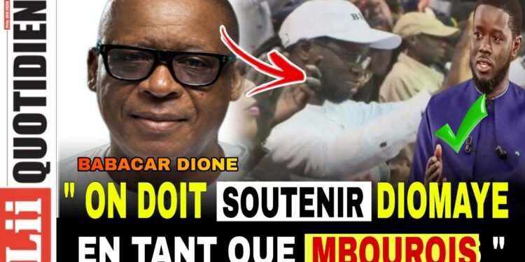 Meeting du Pr Diomaye au stade Caroline Faye : Babacar Dione lance un grand appel aux Mbourois