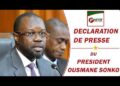 🛑[Urgent) Déclaration de Ousmane SONKO !