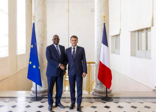 Palais de l’Élysée : l&rsquo;ancien Pr Macky Sall, reçu par le président Macron
