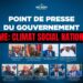 🔴 DIRECT/POINT FR PRESSE DU GOUVERNEMENT-THEME : CLIMAT SOCIAL NATIONAL